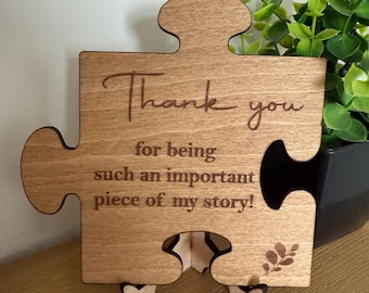Teacher Thank You Keepsake Gift, Personalised Gift, Engraved Puzzle Decoration, Teacher's Gifts, Teachers Present Ideas, Best Teacher Gift