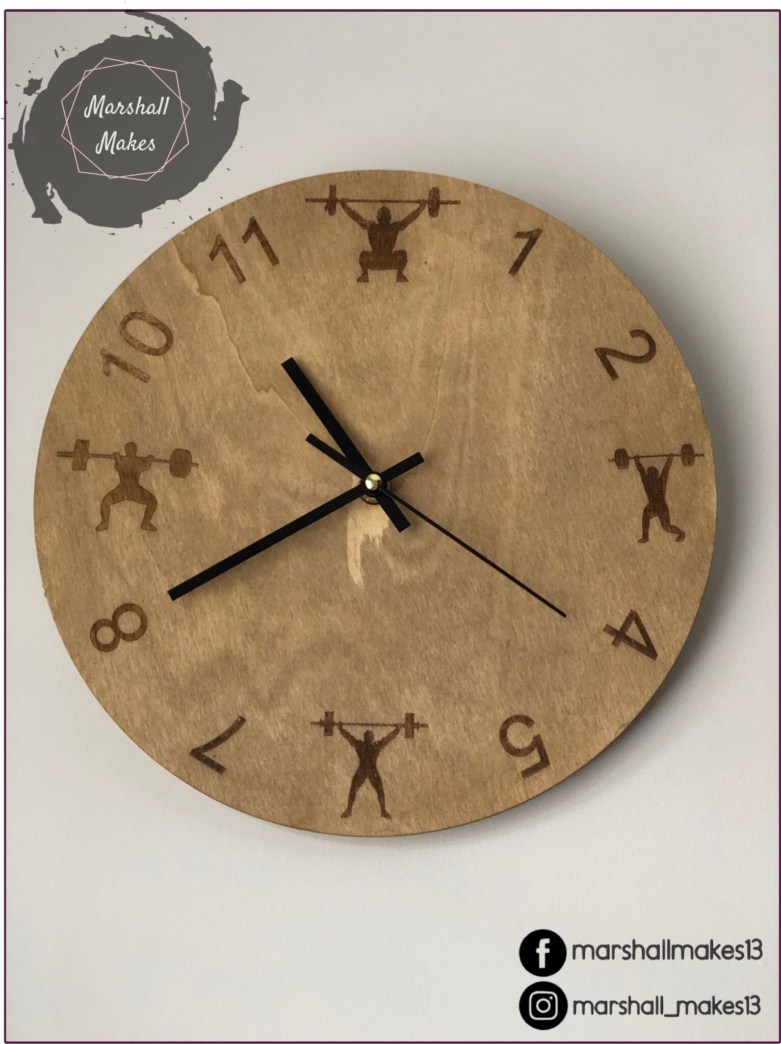 Personalised Wooden Clock Anniversary Gift Wedding Gift Etsy UK