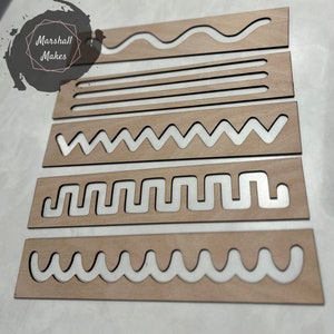 Montessori Materials, Wooden Tracing Boards, Early Writing Skills, Preschool Educational Toy, Learning to Write, Fine Motor Skills