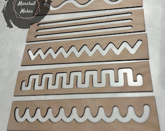 Wooden Montessori Tracing Boards, Early Writing Skills Toy