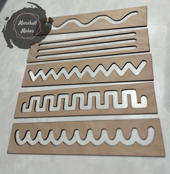 Wooden Montessori Tracing Boards, Early Writing Skills Toy