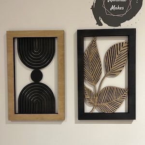 Modern Wooden Wall Art, Boho, Wooden Wall Decor