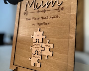 Mothers day gift, Gift for Mum, Mum Birthday Gift, You are the piece that holds us together, Unique Gift, Personalised Gift