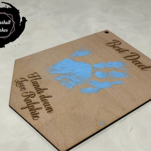 Handprint Art Craft, Best Dad Hands Down,  Father&#39;s Day Daddy, Kids Baby Toddler Keepsake Memory Craft DIY Card