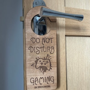 Ne pas déranger les jeux en cours, accroche-porte, décoration de salle de jeux