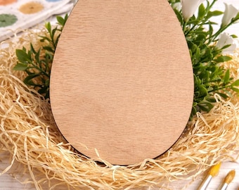 Easter Egg Wooden Craft Blanks – Paintable Wood Cutouts for Decorations