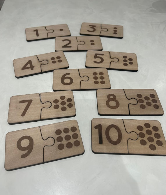 Number Puzzle, Educational Puzzle, Learning Resources, Montessori