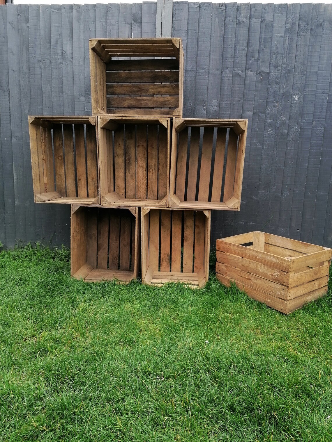 Apple Crates 1 Genuine Apple Crates Rustic Wood Box Etsy