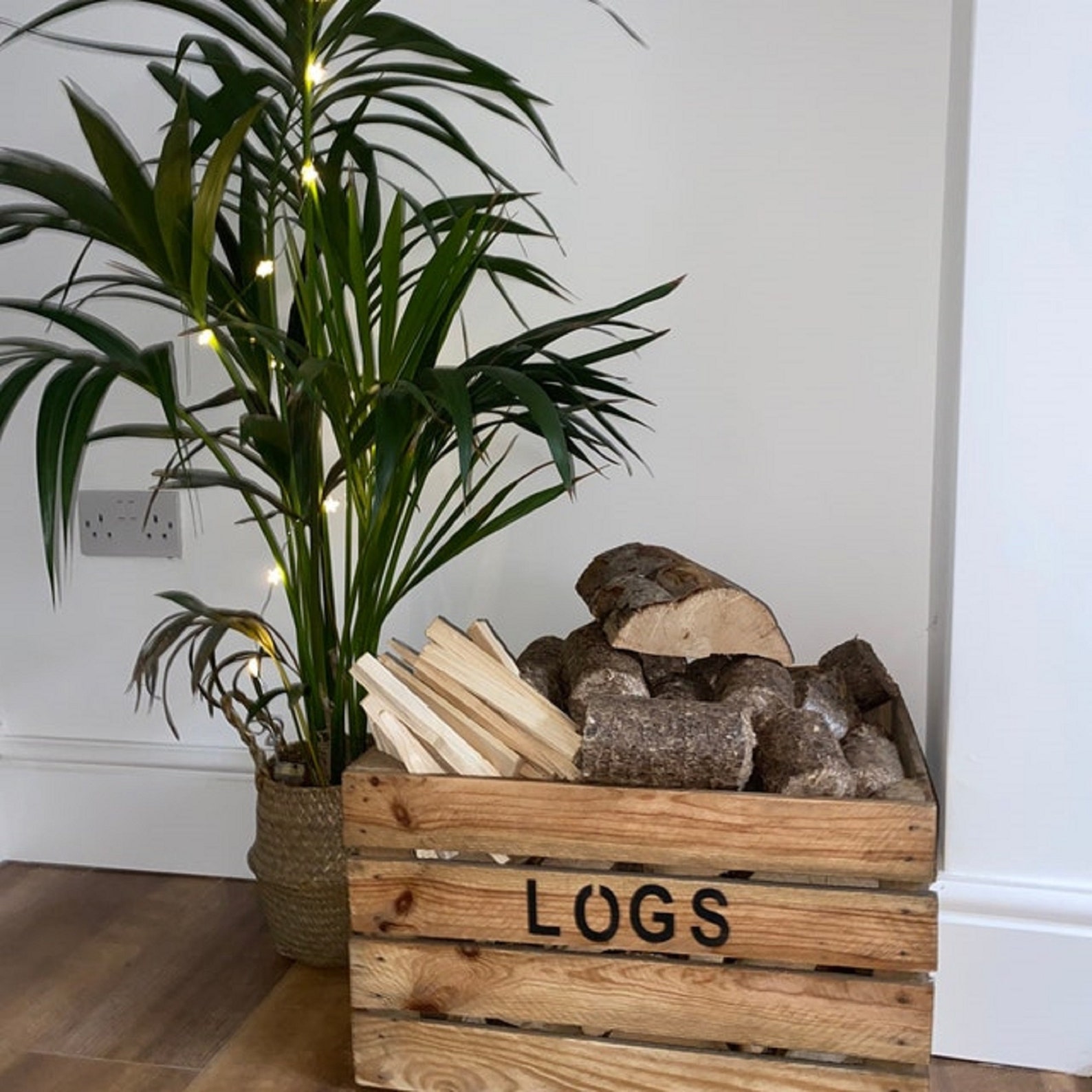 Logs Basket Logs Box Apple Crate Logs Storage Etsy UK