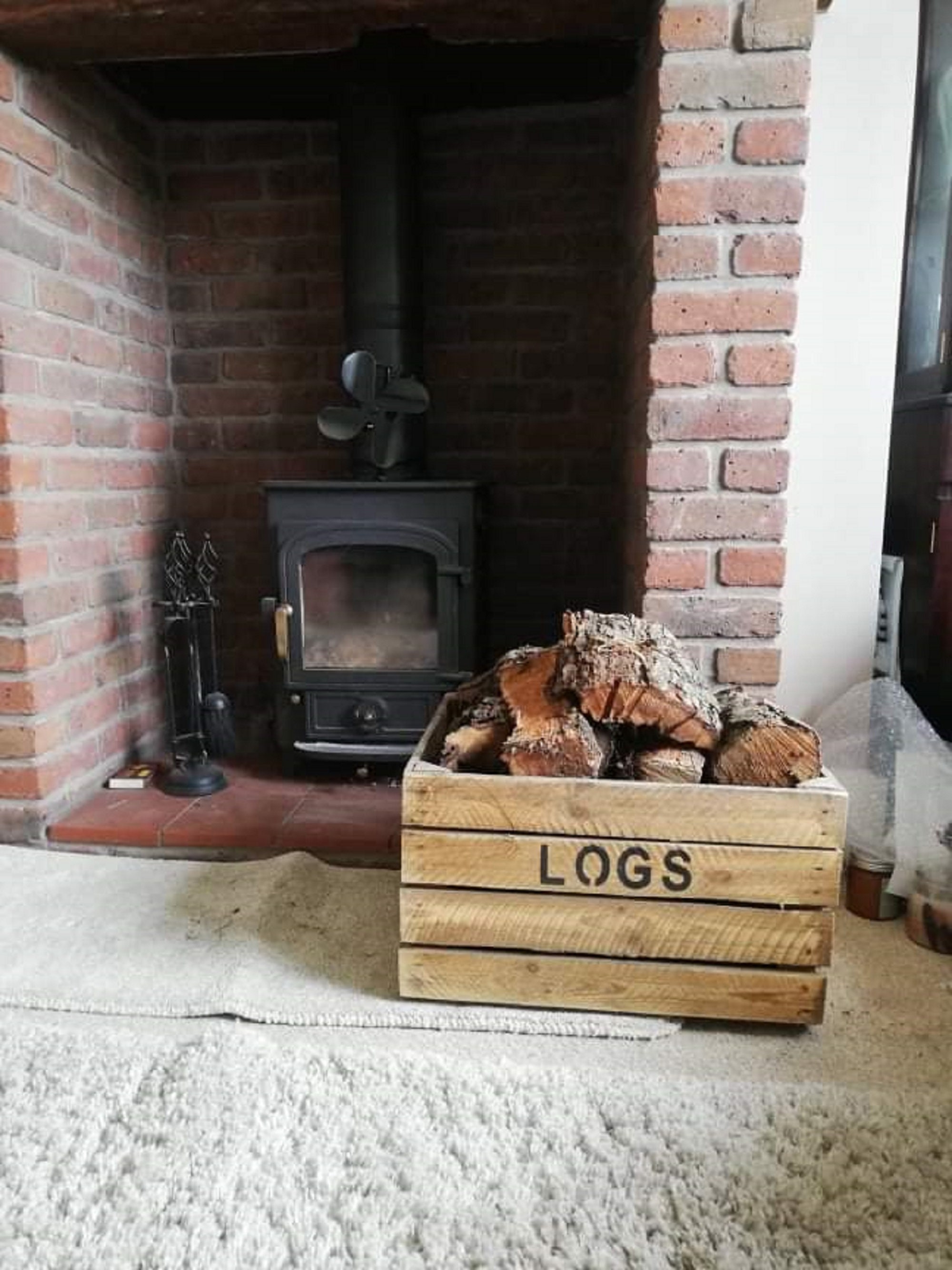 Logs Basket Logs Box Apple Crate Logs Storage Etsy UK