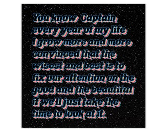 You Know Captain, Phantom Planet, MST3k Funny Quote Square Vinyl Sticker