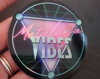 Metaluna Vibes, This Island Earth Vaporwave Holographic MST3k sticker