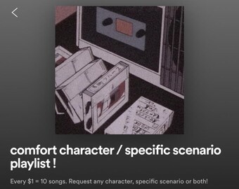 Comfort Character/Kin/OC/Specific Scenario Playlist | DSMP | MCYT | Hello Charlotte | Smile for Me | My Hero Academia | Off | Chainsaw Man