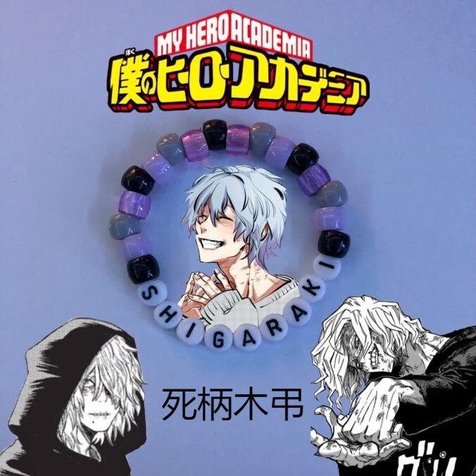 Shigaraki My Hero Academia Kandi Bracelet Anime Edgy Etsy