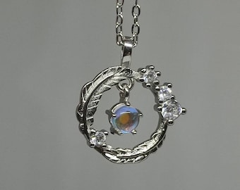 Collar de piedra lunar, collar de piedra lunar más bonito, collar de piedra lunar, gargantilla de piedra lunar, collar de piedra lunar delicado