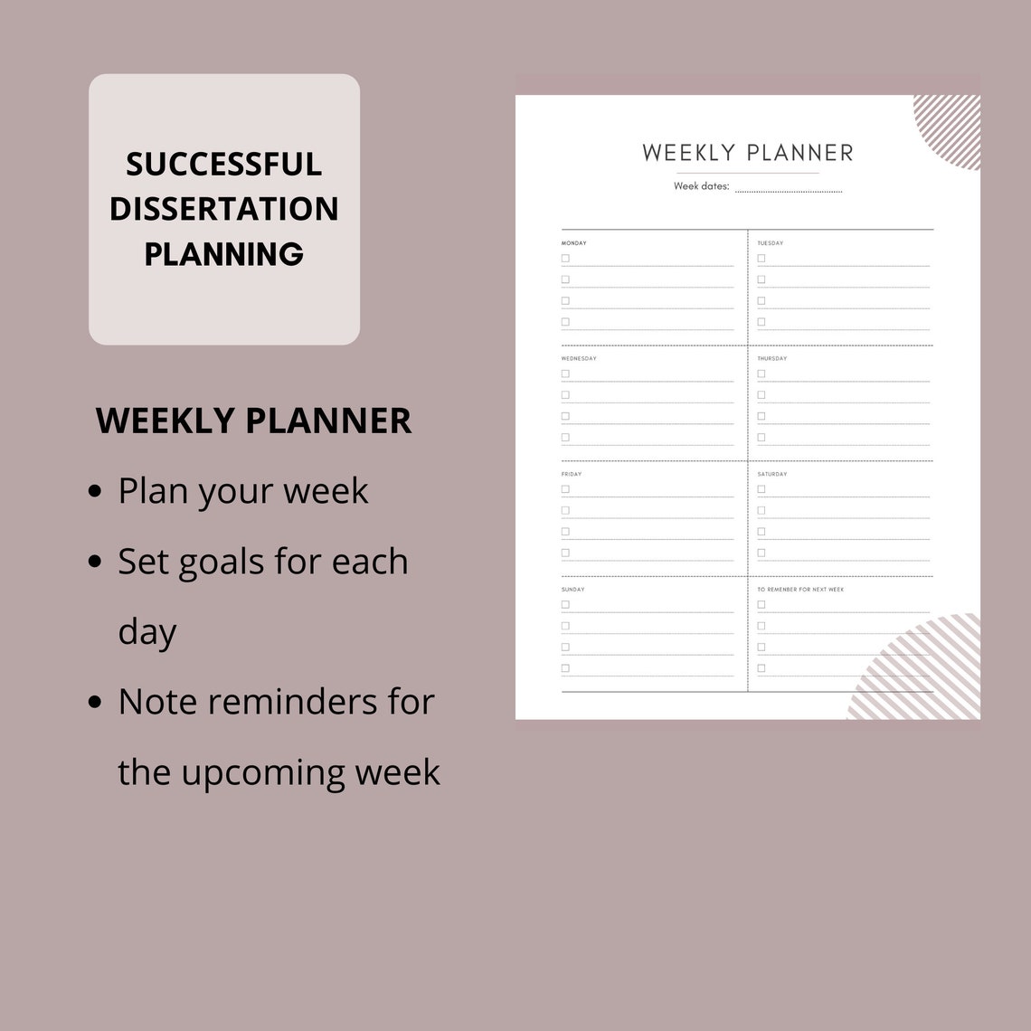 Dissertation schedule template image