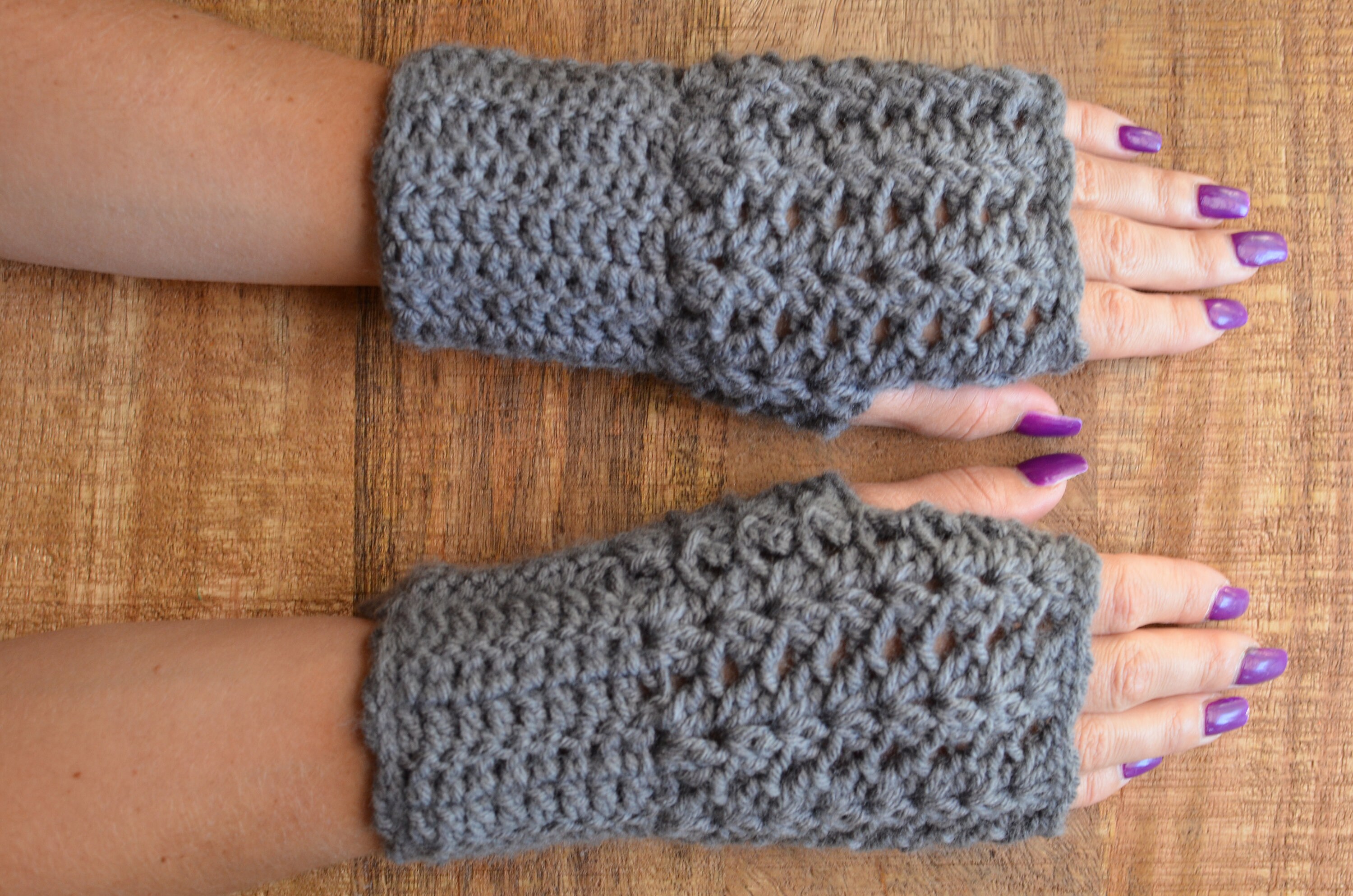 Crochet Knitted Hand Warmers Etsy UK