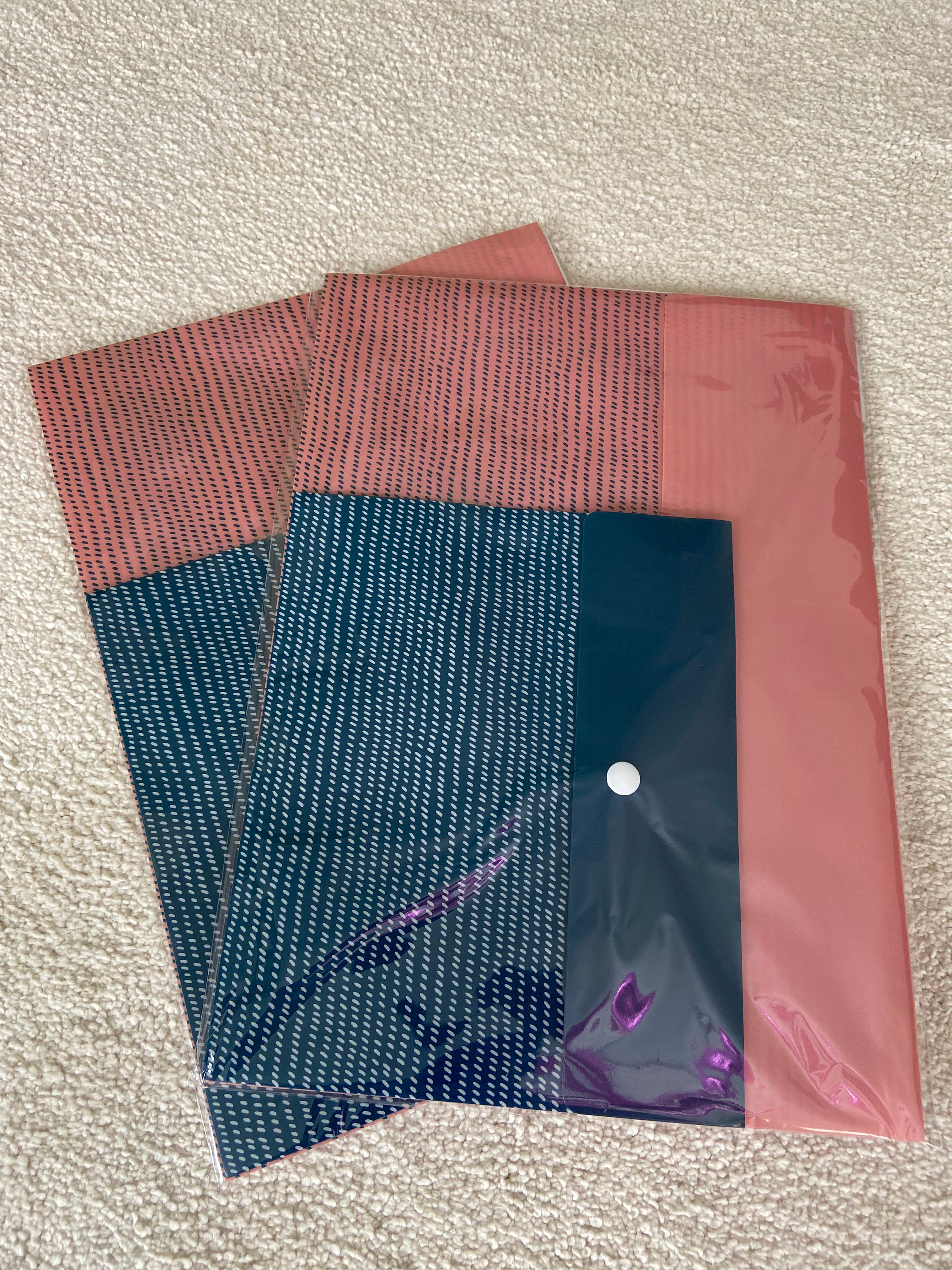 Paperchase 4 Pretty Dashing A4 A5 Plastic Popper Wallets 2 Etsy UK