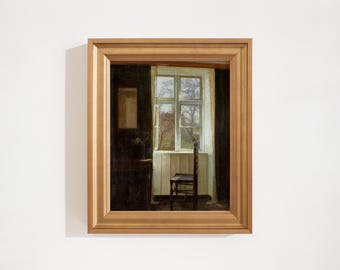 Open Window #194, vintage art prints framed, small & large gold framed vintage wall art printed, vintage painting replica artwork, antique