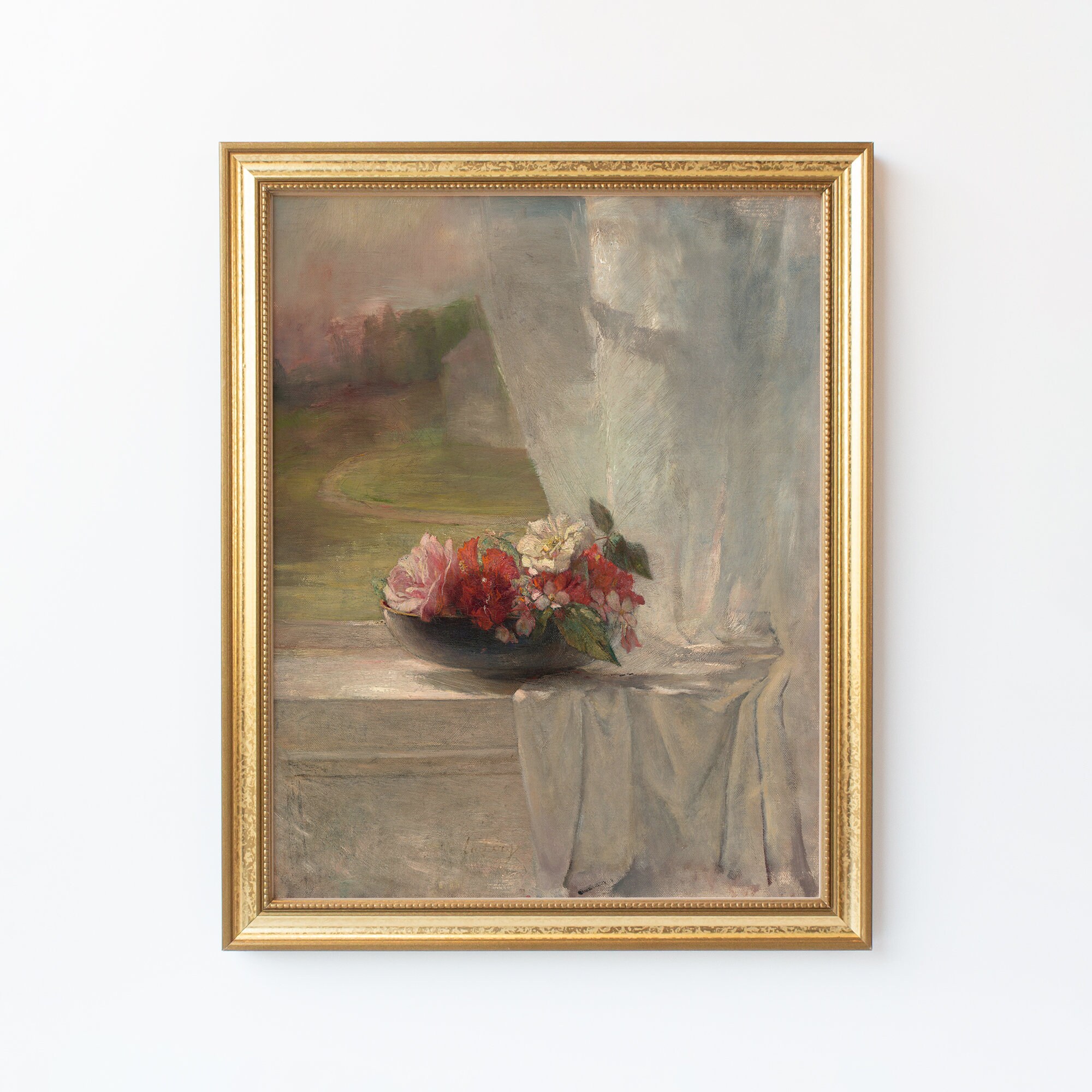 Vintage art prints framed antique replica painting antique Etsy