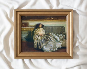 Wall Art Home Decor, Vintage Portrait Gallery Wall Art Prints Framed, Wall Decor Prints, Housewarming Gift Print, Restless Night #314