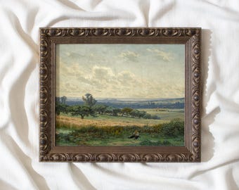 Vintage Art Print, Farmhouse Wall Decor, Antique Art Print, Natural Landscape Print, Rustic Landscape, Cottage Landscape Art Print #384