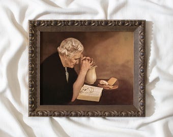 Gratitude by Eric Enstrom #339 Printed | Vintage Framed Wall Art Paintings | Antique Art Prints | Vintage Landscape Painting Framed