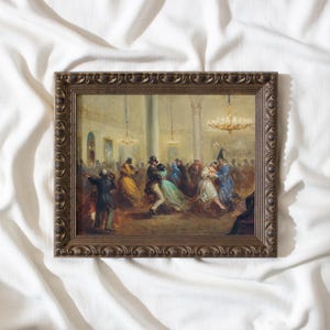 Ballroom Dance #160 Vintage Art Prints, Landscape Painting, Framed Wall Art, Vintage Art Framed, Art Prints Framed, Gold Framed Art Painting