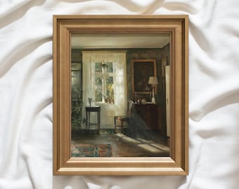 Morning Light #192, vintage art prints framed, small & large gold framed vintage wall art printed, vintage painting replica artwork, antique