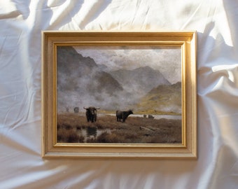 Morning Mist #264 | Vintage Framed Wall Art Paintings | Antique Art Prints | Vintage Landscape Painting Framed