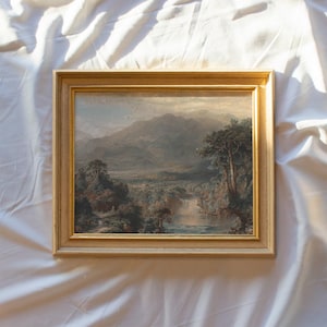 vintage art prints framed, antique replica painting, antique wall art prints, vintage wall print, vintage landscape painting, framed print