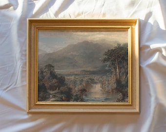 vintage art prints framed, antique replica painting, antique wall art prints, vintage wall print, vintage landscape painting, framed print