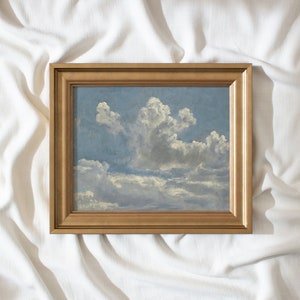 Cloud Study #183 | Vintage Framed Wall Art Paintings | Antique Art Prints | Vintage Landscape Painting Framed