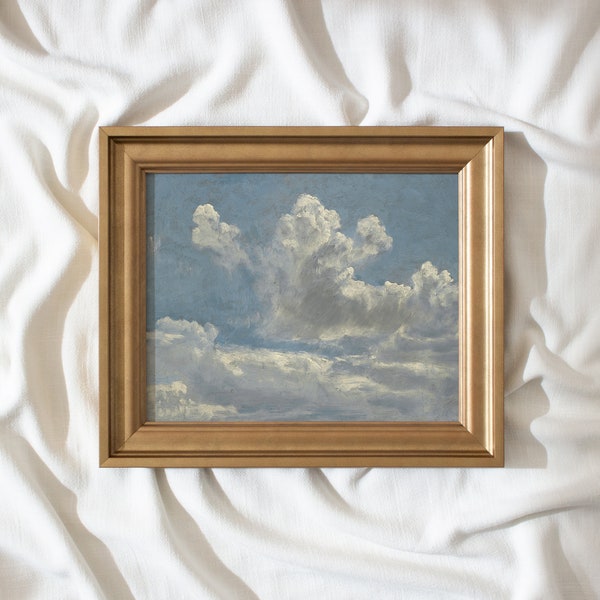 Cloud Study #183 | Vintage Framed Wall Art Paintings | Antique Art Prints | Vintage Landscape Painting Framed