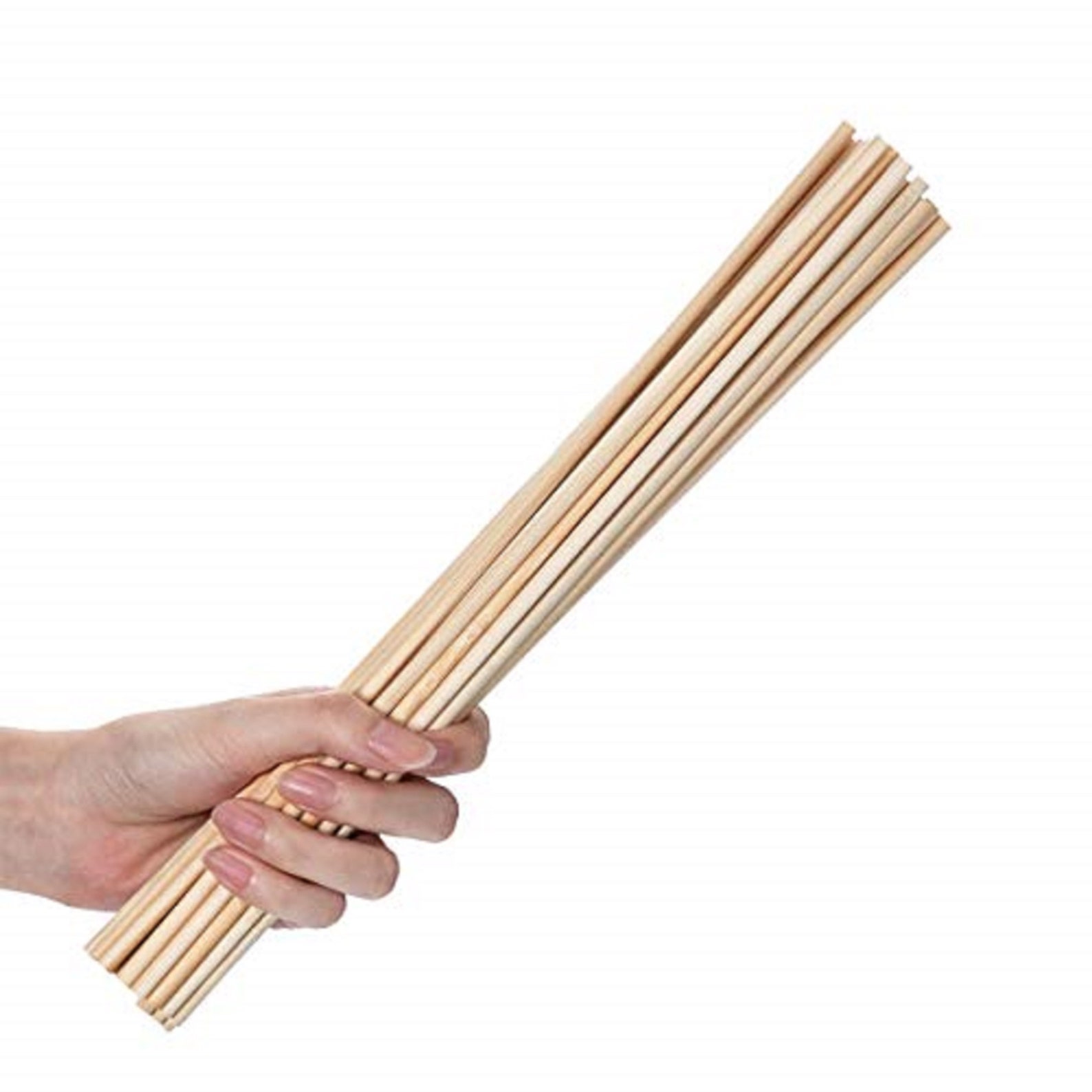 60 Long Bamboo Sticks Wooden Dowel Rods Natural Unfinished Etsy