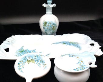 Hand Painted 4 Piece Vanity Set