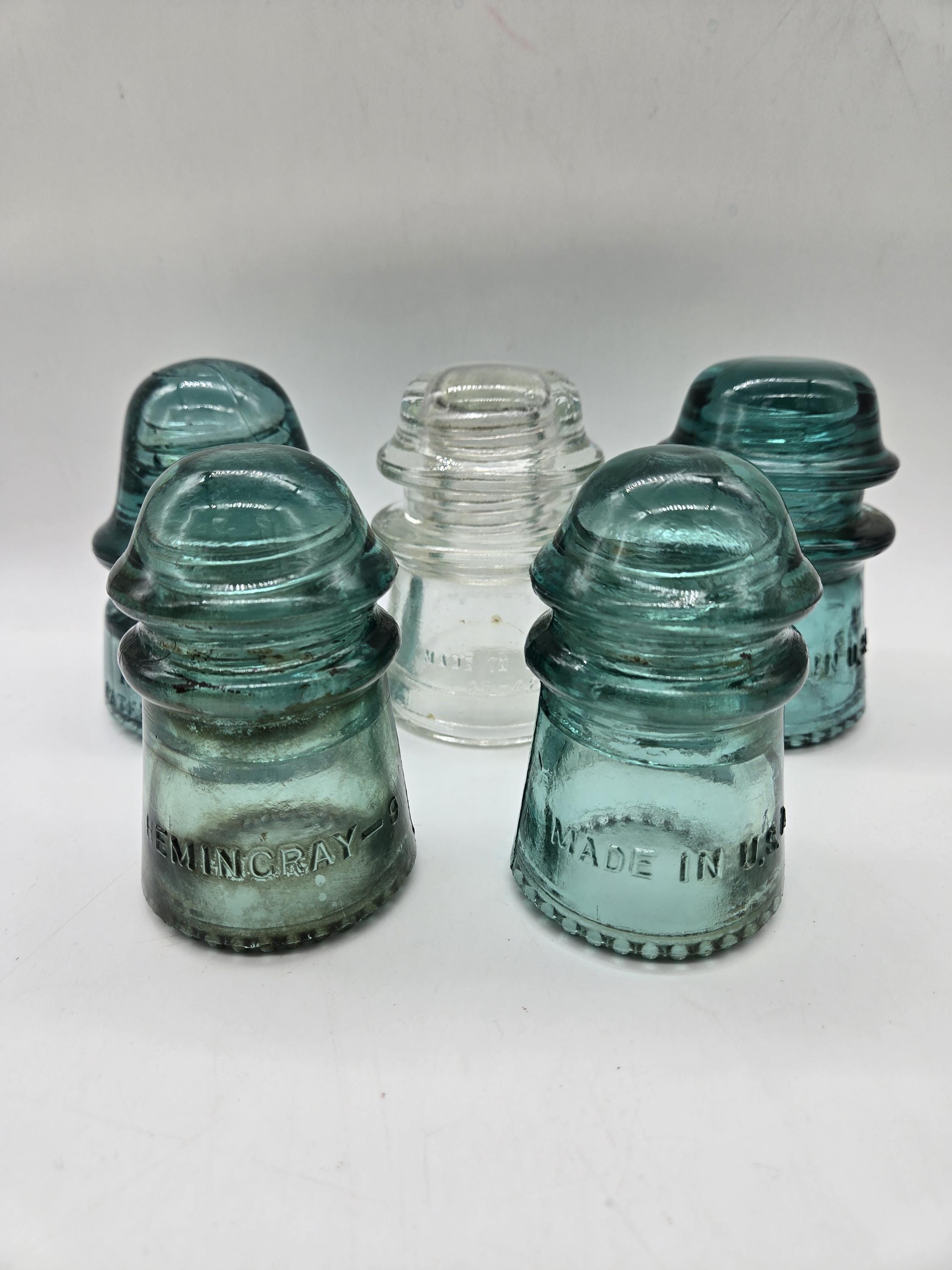 Vintage Hemingray Glass Insulators, Lot of 5 - Etsy