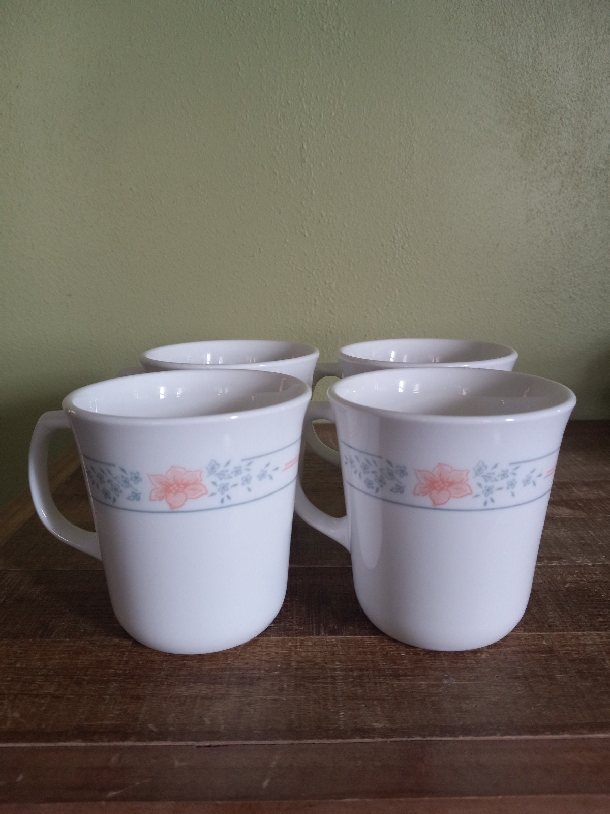 Set of Corelle Corning Ware Apricot Grove Floral Blue Design