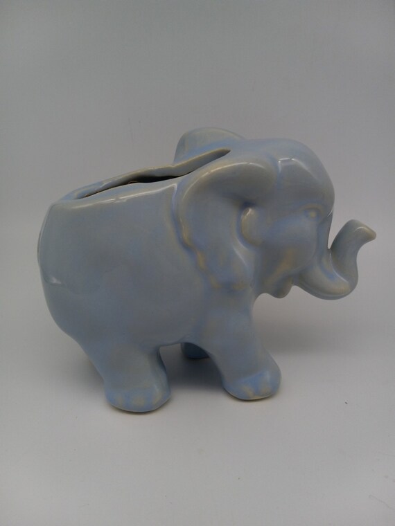Light Blue Elephant Planter - Etsy