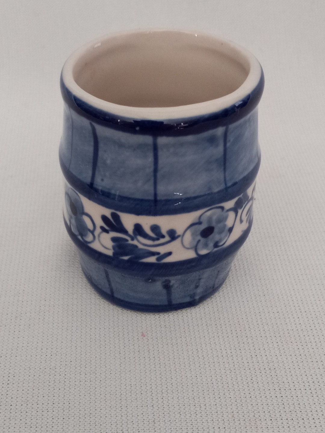 Barrel Toothpick Holder Delfts Blue Etsy