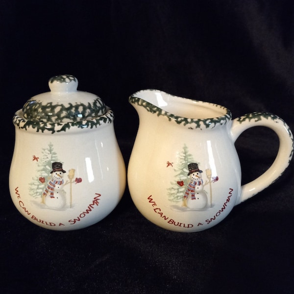 Stoneware Sugar and Creamer Etsy