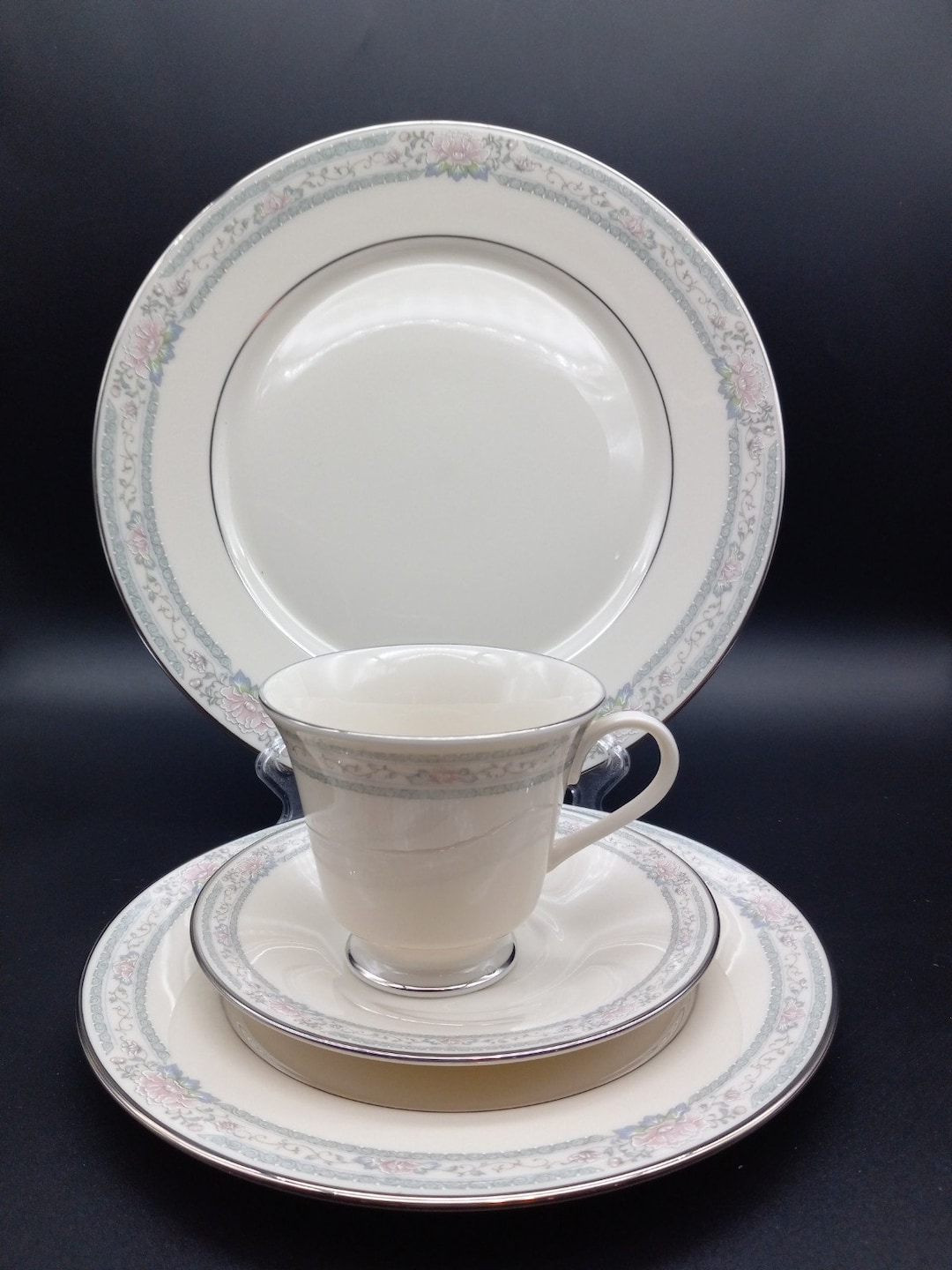 Set of 4 Lenox Charleston China. Dinner Plate Salad Plate Etsy