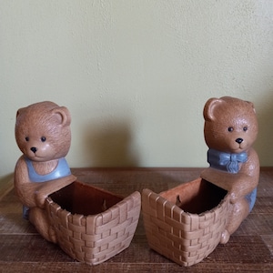 Home Interiors Pair of Burwood Bear Wall Hangings