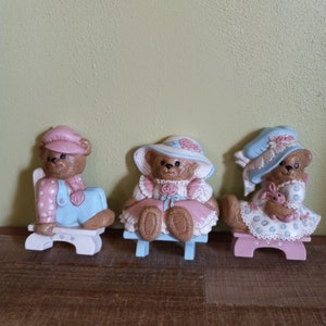 Teddy Bear Wall Hangings by Burwood 1995