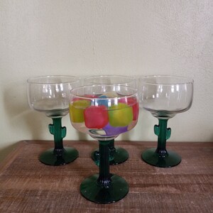 Cactus Margarita Glasses, Set of 4