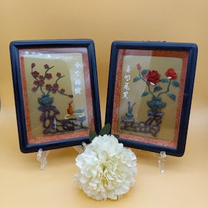 Set of 2 Shadow Box Asian Wall Art