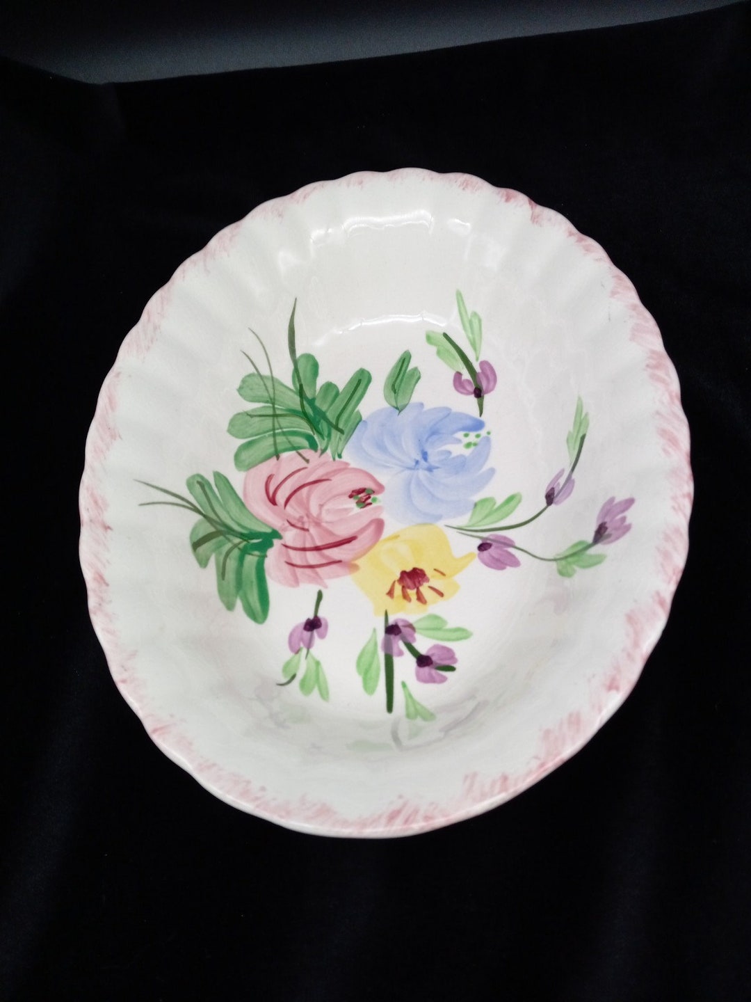 1940's Blue Ridge Serving Bowl Etsy