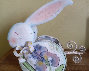 Tin Metal Bunny Design Votive Candle Holder, Home Interior