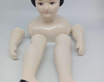 Antique Porcelain Doll Head, Arms and Legs