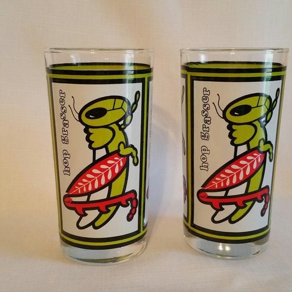 Pair of Vintage Hop Grasser Glasses